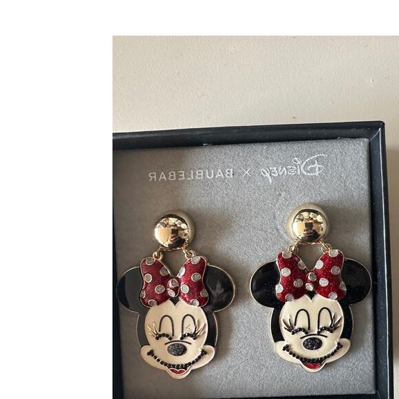 Bauble Bar Minnie Mouse Earrings, BNWT - Picture 1 of 1